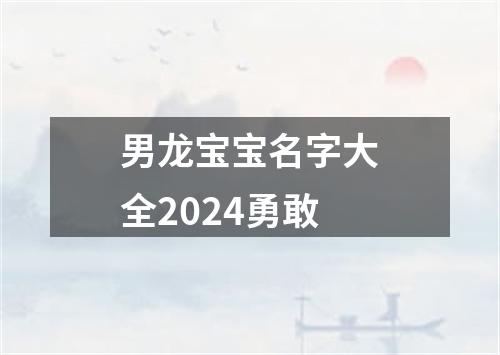 男龙宝宝名字大全2024勇敢