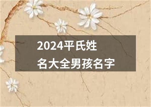 2024平氏姓名大全男孩名字