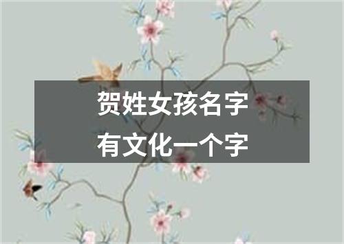 贺姓女孩名字有文化一个字