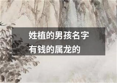 姓植的男孩名字有钱的属龙的