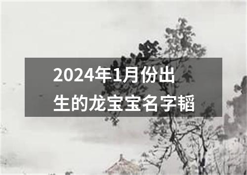 2024年1月份出生的龙宝宝名字韬