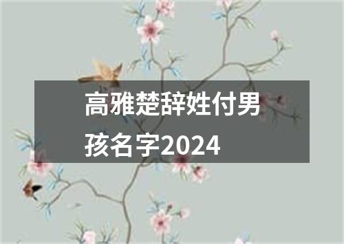 高雅楚辞姓付男孩名字2024