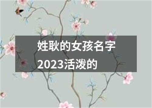 姓耿的女孩名字2023活泼的