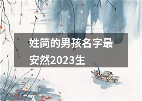 姓简的男孩名字最安然2023生