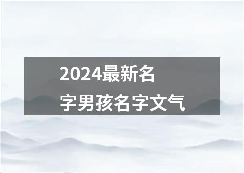 2024最新名字男孩名字文气