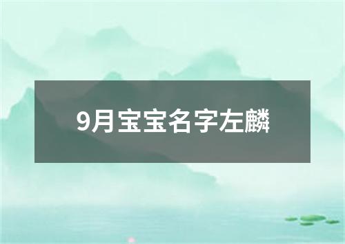 9月宝宝名字左麟