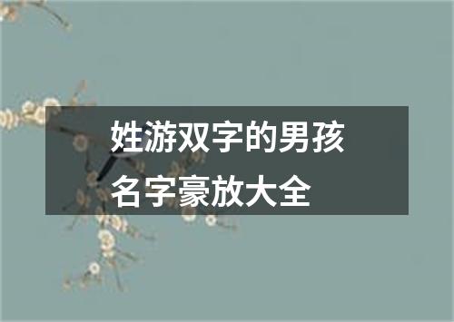 姓游双字的男孩名字豪放大全