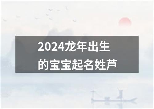 2024龙年出生的宝宝起名姓芦