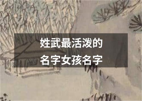 姓武最活泼的名字女孩名字