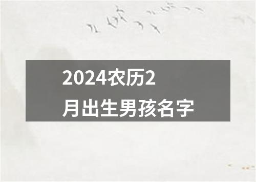 2024农历2月出生男孩名字