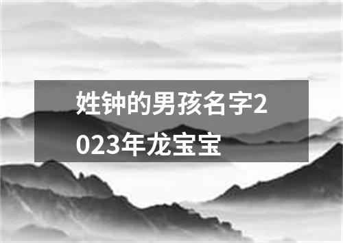 姓钟的男孩名字2023年龙宝宝