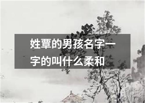 姓覃的男孩名字一字的叫什么柔和