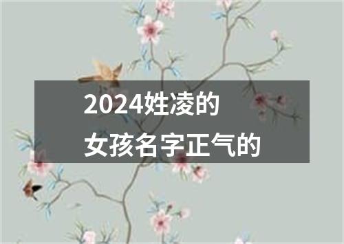 2024姓凌的女孩名字正气的