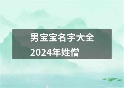 男宝宝名字大全2024年姓僧