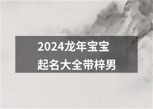 2024龙年宝宝起名大全带梓男