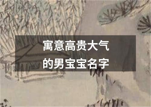 寓意高贵大气的男宝宝名字