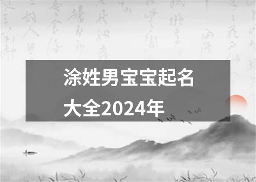 涂姓男宝宝起名大全2024年