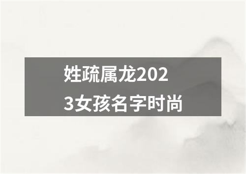 姓疏属龙2023女孩名字时尚