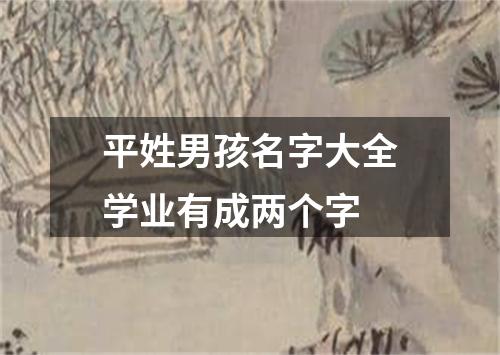 平姓男孩名字大全学业有成两个字