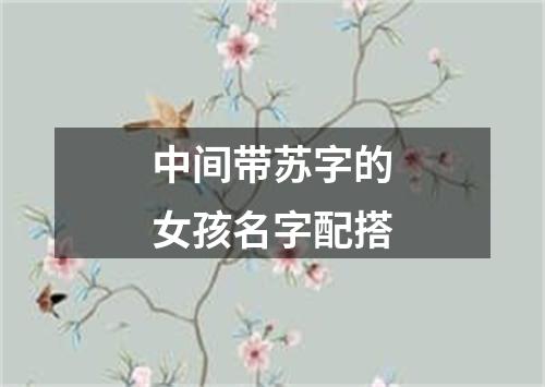 中间带苏字的女孩名字配搭