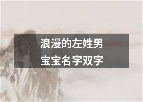 浪漫的左姓男宝宝名字双字