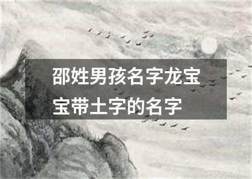 邵姓男孩名字龙宝宝带土字的名字