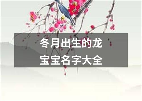 冬月出生的龙宝宝名字大全