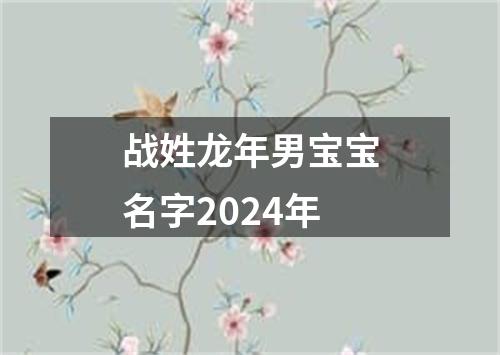 战姓龙年男宝宝名字2024年