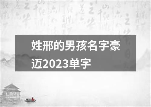 姓邢的男孩名字豪迈2023单字