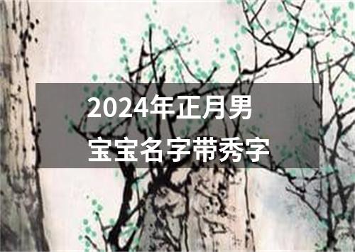 2024年正月男宝宝名字带秀字