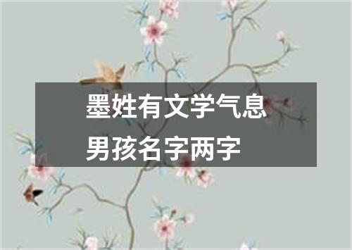 墨姓有文学气息男孩名字两字