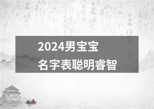 2024男宝宝名字表聪明睿智