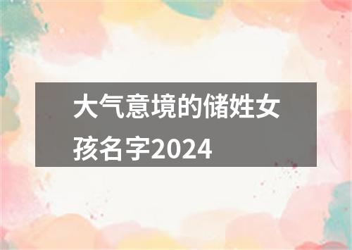 大气意境的储姓女孩名字2024