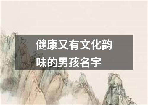 健康又有文化韵味的男孩名字