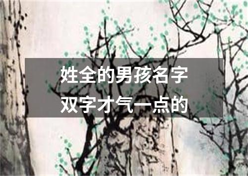 姓全的男孩名字双字才气一点的