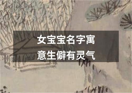 女宝宝名字寓意生僻有灵气