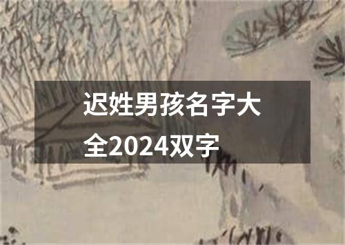 迟姓男孩名字大全2024双字