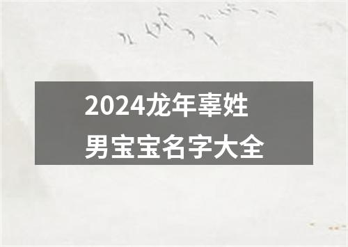 2024龙年辜姓男宝宝名字大全