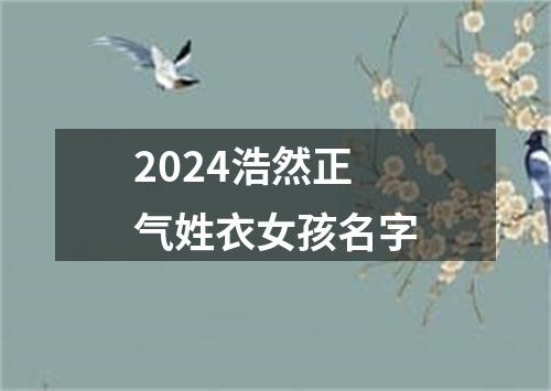 2024浩然正气姓衣女孩名字