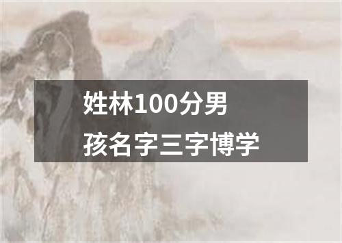 姓林100分男孩名字三字博学