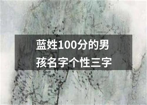 蓝姓100分的男孩名字个性三字