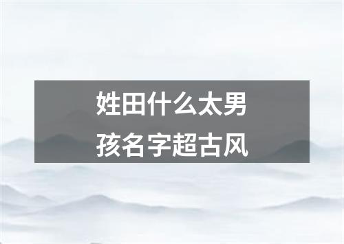 姓田什么太男孩名字超古风