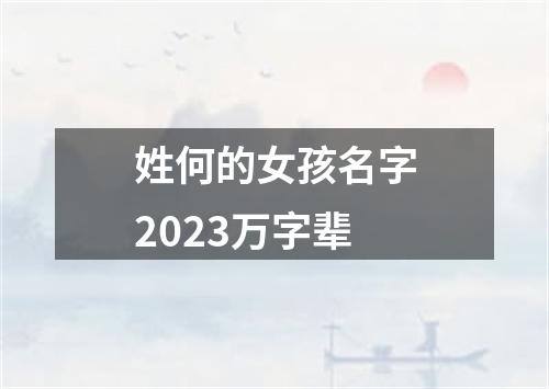 姓何的女孩名字2023万字辈