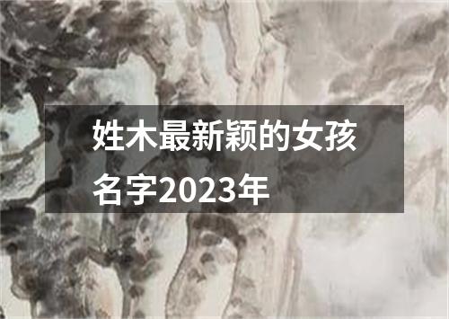 姓木最新颖的女孩名字2023年