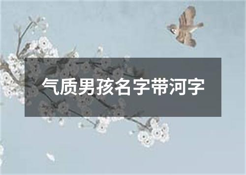 气质男孩名字带河字