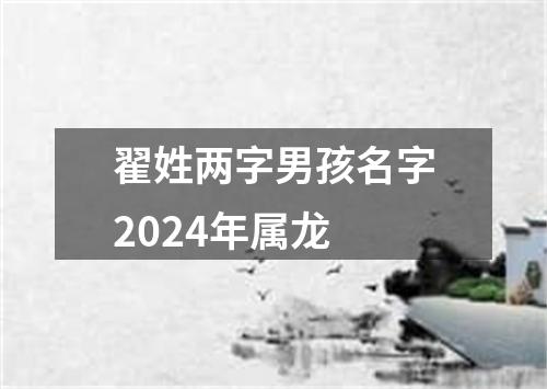 翟姓两字男孩名字2024年属龙