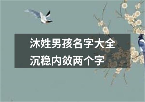 沐姓男孩名字大全沉稳内敛两个字