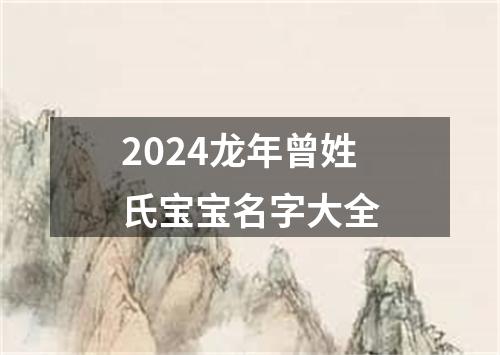 2024龙年曾姓氏宝宝名字大全