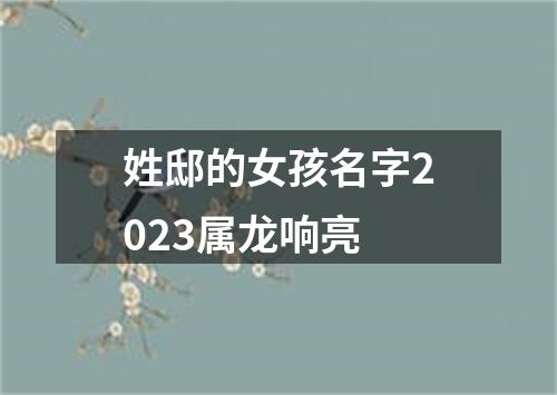 姓邸的女孩名字2023属龙响亮