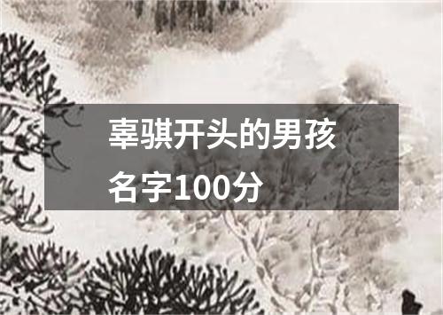 辜骐开头的男孩名字100分